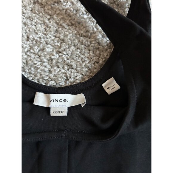 Vince Womens Black Maxi Dress XXS Sleeveless A-Line Cotton Blend Stretch Fabric - Picture 5 of 12